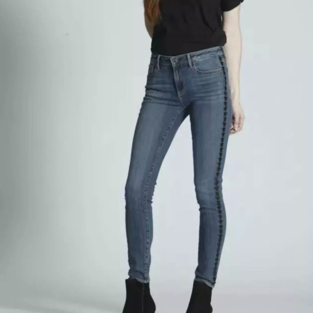 Driftwood Womens‎ Jackie Skinny Jeans With Star Embellishments Denim